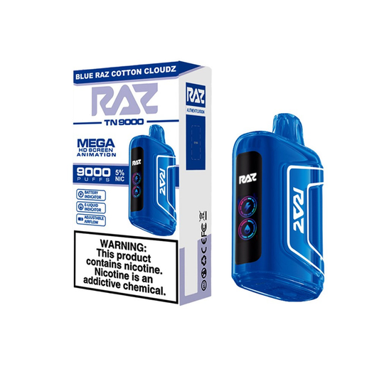 RAZ VAPE 9000 BLUE RAZ COTTON CLOUDZ