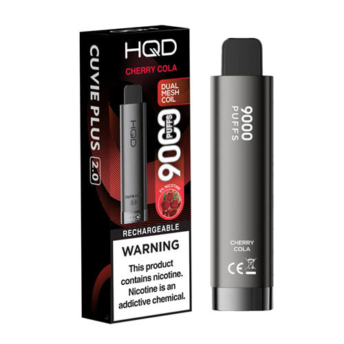 HQD CUVIE PLUS 2.0 DISPOSABLE 9000 PUFFS CHERRY COLA  ⚡ - FUME RAZ