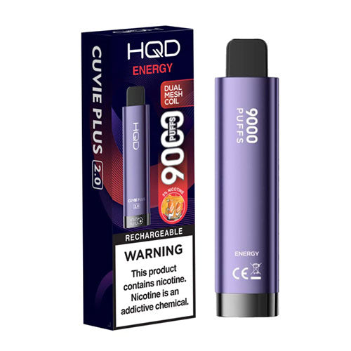 HQD CUVIE PLUS 2.0 DISPOSABLE 9000 PUFFS ENERGY ⚡