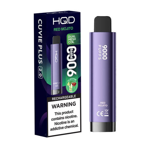 HQD CUVIE PLUS 2.0 DISPOSABLE 9000 PUFFS RED MOJITO ⚡