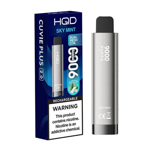 HQD CUVIE PLUS 2.0 DISPOSABLE 9000 PUFFS SKY MINT ⚡