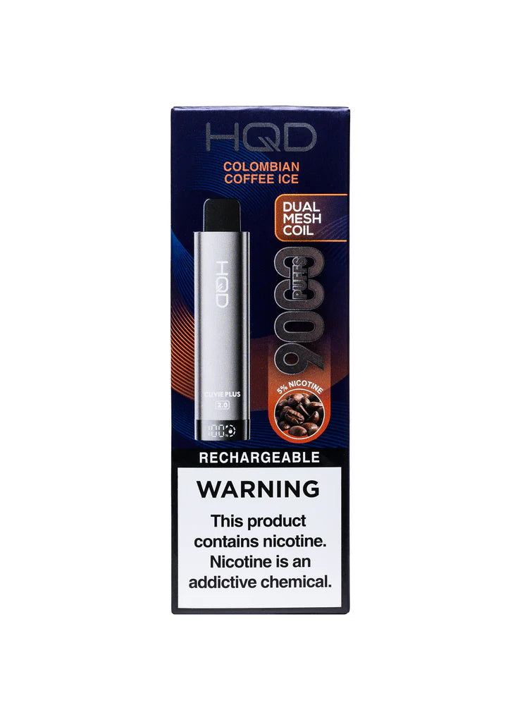 HQD CUVIE PLUS 2.0 DISPOSABLE 9000 PUFFS COLOMBIAN COFFEE ICE  ⚡ - FUME RAZ