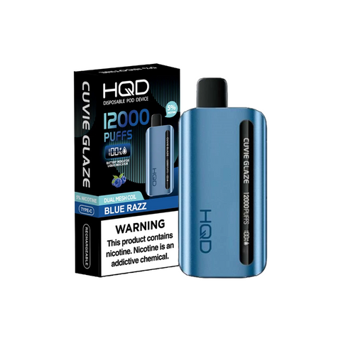 HQD GLAZE 12000 PUFFS DISPOSABLE  BLUE RAZZ 🌬️💨