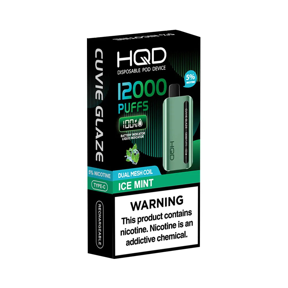 HQD GLAZE 12000 PUFFS DISPOSABLE SKY MINT 🌬️💨