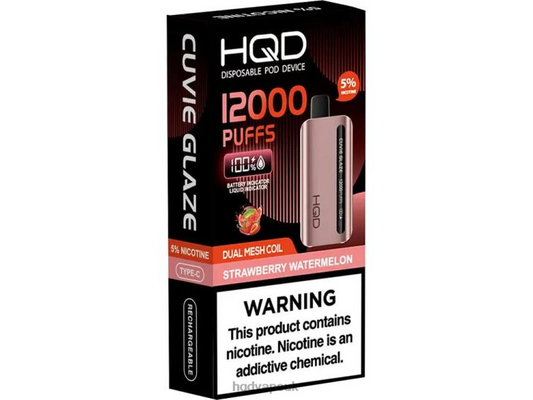 HQD GLAZE 12000 PUFFS DISPOSABLE STRAWBERRY WATERMELON 🌬️💨